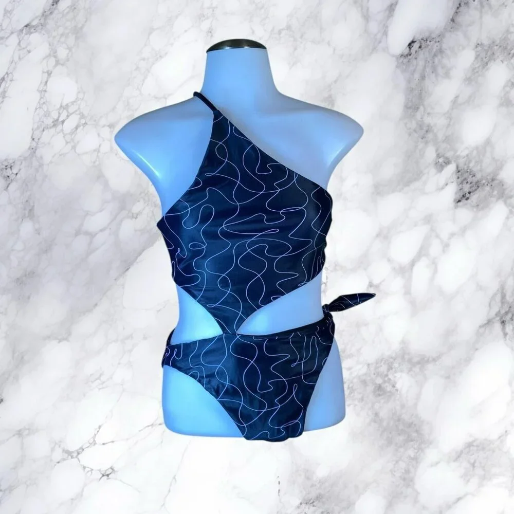 lovewave Nadege One Piece - Black & White Swirl